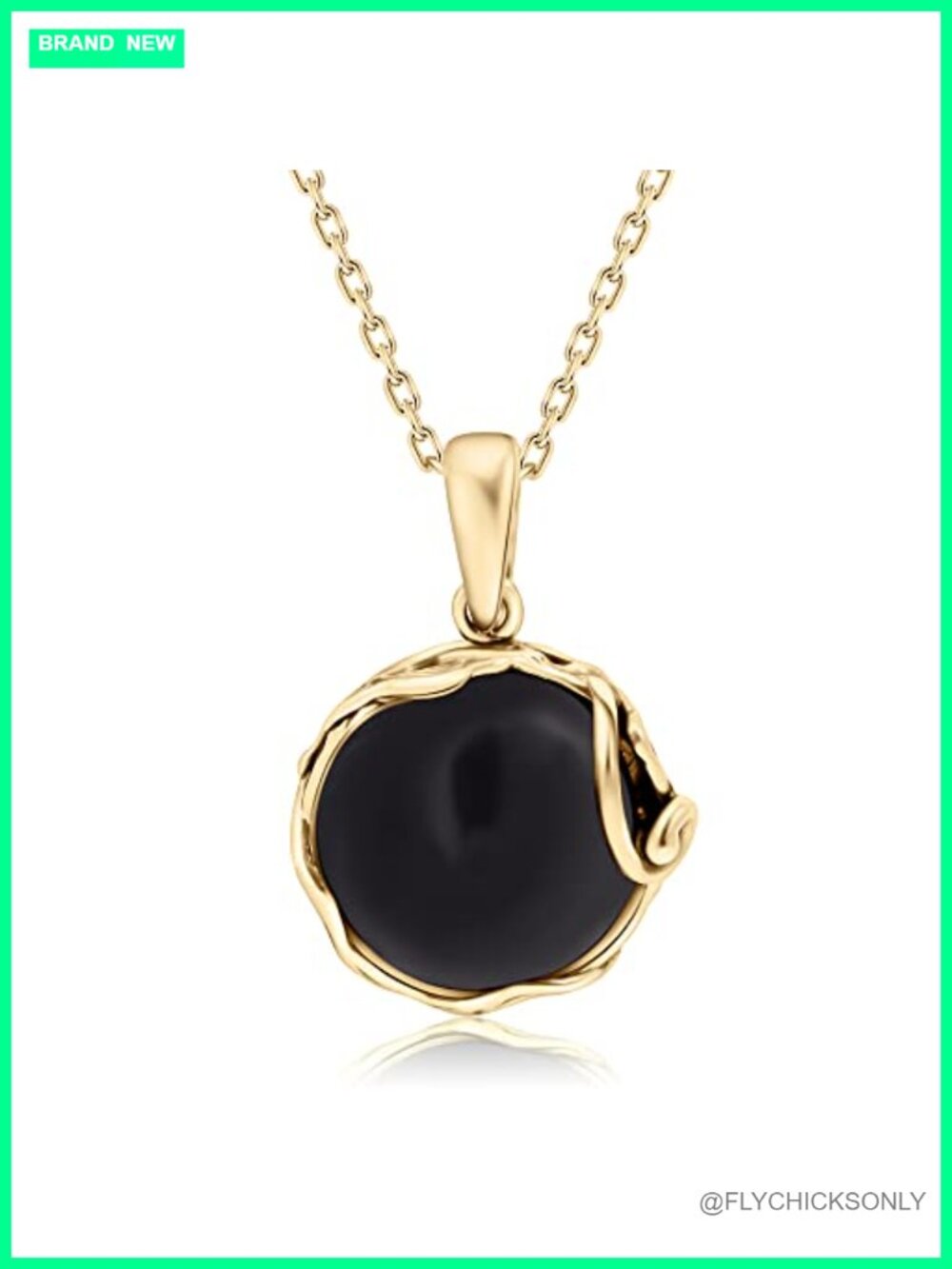 Birthstone Pendant Necklace for Women 14K Gold Plated Over 925 Silver